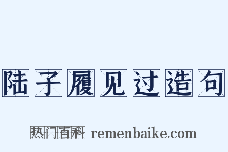 陆子履见过造句是什么意思的图片